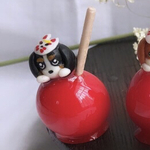 おうちでイヌクロ夏祭り限定品🏮狐さんとりんご飴とキャバっ子🍎🐶トライ
