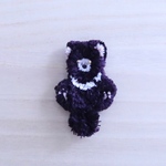 ツキノワグマ＊ふわふわ刺繍ストラップ