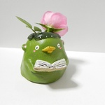 二宮"かっぱ"金次郎 一輪挿し 花器 花瓶 オーブン粘土