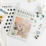 【コラージュシールbook】コラージュ好きさん必見！「ROSYPOSYⅡ〜レトロスタイル〜」20シート入り