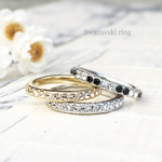 Ring＆Necklace(オーダーカラー・スワロフスキー&パール)