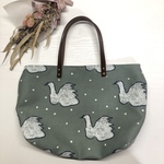 【8/28 21時販売】swan・モスグリーン／dear・グレーのおでかけトートバッグ