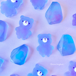 熊ノ琥珀糖・青【ピアス・イヤリング】