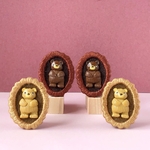 選べるくまのピアス/イヤリング(チョコレート、キャラメル)