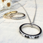 Ring＆Necklace(オーダーカラー・スワロフスキー&パール)