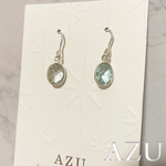 スカイブルートパーズ オーバルカットピアス Silver925