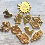 A1025【送料無料】ハロウィン  チャーム  アソート  ランダム  8pcs