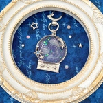 宇宙アクアリウム くらげのキーホルダー(青)