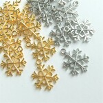 2色20個・スノーフレーク・雪の結晶・チャーム・アソート・18091503