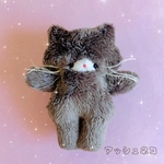 アッシュブラウンネコにゃん☆手のひらサイズのぬいぐるみ☆