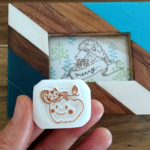 リスとカボチャのはんこ