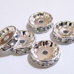 【AFP】 メタルパーツ/平ロンデル12mm (5個入)　クリア　mer-m12c