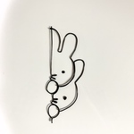 のぞきウサギ　ワイヤークラフト