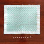 刺し子のふきん(クレマチスアレンジ