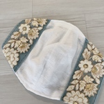 インド刺繍リボンを使った不織布用マスクカバー