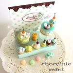 受注製作になります(⁎ᴗ͈ˬᴗ͈⁎)  ミニチュア ケーキ🌟チョコレートミント♪♪ パンケーキ(｡•ᴗ•｡)♡ 