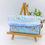 ミニ財布❇幸せ運ぶ鳥さん&デニム（水色）