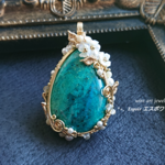 ＊クリソコラのワイヤーアートジュエリー ＊ワイヤーアクセサリー＊ペンダントトップ ネックレス color:ゴールド 