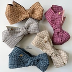 【受注製作 226】rlinen cloth ribbon とグログランリボンの2種生地バナナクリップ♡選べる5色