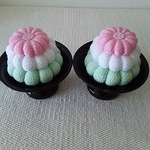ちりめん細工    秋のお彼岸  菊落雁    お供物(うす緑)
