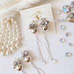 Silver bijou design wave stick