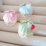 新作☆貝殻マカロン（メロンソーダ）☆指輪☆