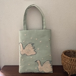受注制作♡ミナペルホネン swan mintで作成しましたミニバッグ♡一点限り
