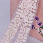 インド刺繍リボンᢂパステルワントーン【ライトピンク】インド刺繍/刺繍リボン/リボン/シルクリボン/トリム/ブレード/ジャガードリボン/チロリアンテープ/レース/チュール