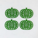 Green Filigree Pumpkin Pendant Tops