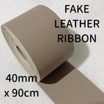 【革リボン】【40mm】【BEIGE GRAY】革リボン【A1000】