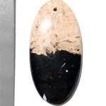パームルートアゲート[47] 54x27mm 63Cts 珪化木 　 穴あきルース／天然石 / カボション