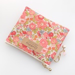 LIBERTY　リバティ　Betsy　ベッツィ　2011　ピンク系　Ⅰ ◆　ビニコのクリアミニポーチ　★パスケース、コイン、キーケースに♪　