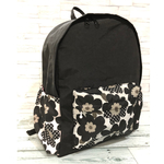 1221mika様専用です☆Lサイズ☆サイドポケット付き☆ポケット北欧風黒いお花柄