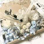 マカロンベビーブルーシルバーデージー＊花材詰め合わせ＊花材セット＊ドライフラワー花材