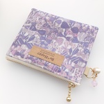 【再販】LIBERTY　リバティ Jenny's Ribbons　グレープ　◆　ビニコのクリアミニポーチ　★パスケース、コイン、キーケースに♪　