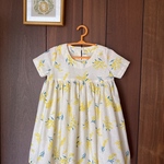 ☆子供ワンピース(90)ミモザプリント💐