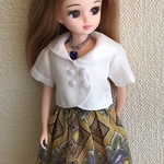リカちゃん服(ラピスラズリーのネックレースとセット)