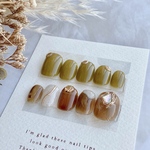 olive＆brown nuancenail 🫒