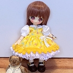 オビツ11ワンピースセット レトロ黄