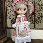薔薇とレース、パッチワークのドレス　ブライス 、リカちゃん