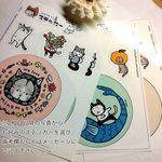 ほっかむねこステッカー