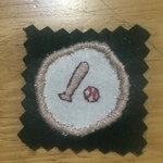 手刺繍ほのぼのアップリケ 〜野球ざんまい