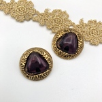 紫ゴールドレトロボタン　20mm   2個