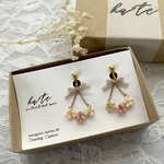 [再販]yurarin♡クスミピンク(グレージュリボン)