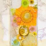 iPhoneケース､iPhoneカバー､押し花ケース､スマホケース､押しフルーツ､押し花､押し花カバー､スマホカバー､押しフルーツケース､押しフルーツカバー､Android ハートレモン､文字入れ