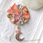 【73】限定 ハロウィン パンプキン おばけ オレンジ♡ポニーフック＊ヘアゴム＊ブローチ