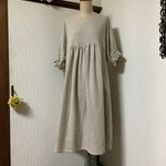 ハーフリネン　ダブルガーゼ  ワンピース💕