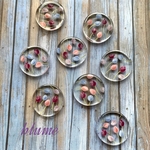 再販【貼り付けパーツ】25 AWtulip paint cabochon plate#mix