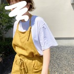 【受注制作販売】100％リネンエプロン（からし色）
