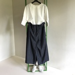 岡山産薄手デニムのラップパンツ